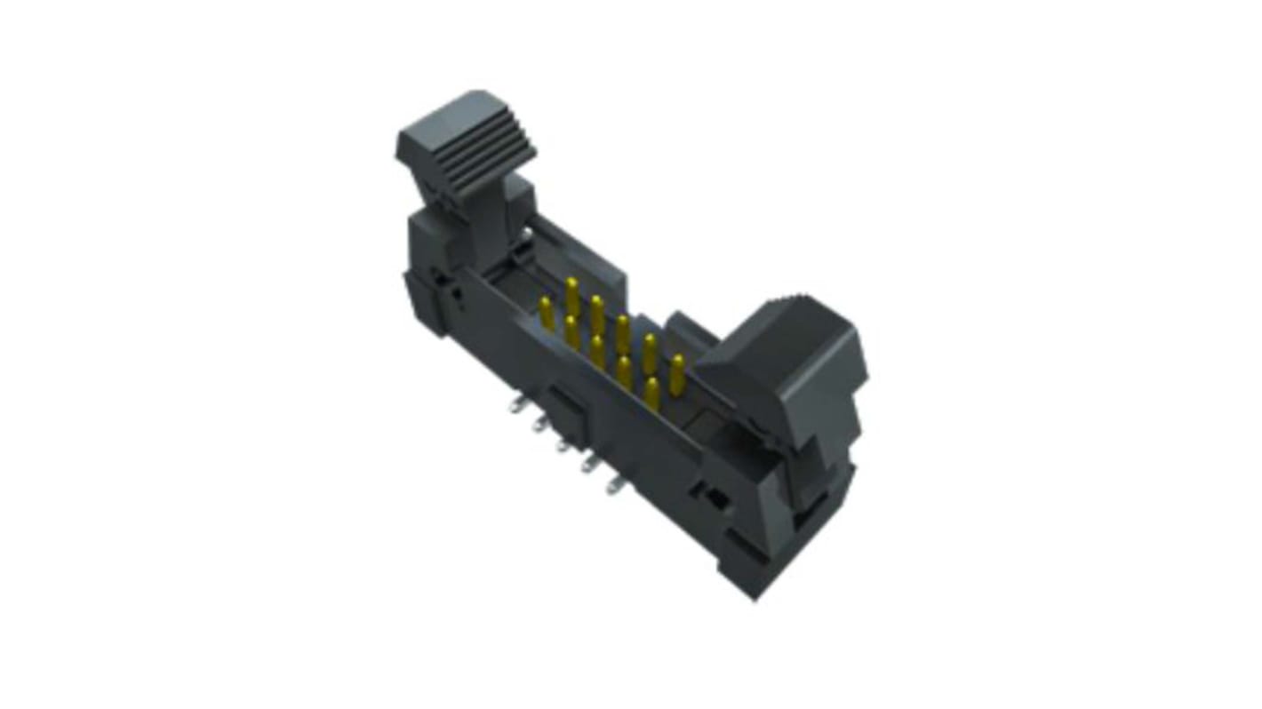 Samtec EHF Series Right Angle PCB Header, 16 Contact(s), 1.27mm Pitch, 2 Row(s), Shrouded