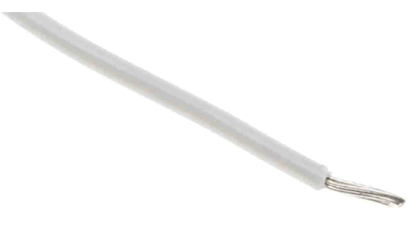 RS PRO White 1.32mm² Hook Up Wire, 16 AWG, 1C, 305m, PVC Insulation
