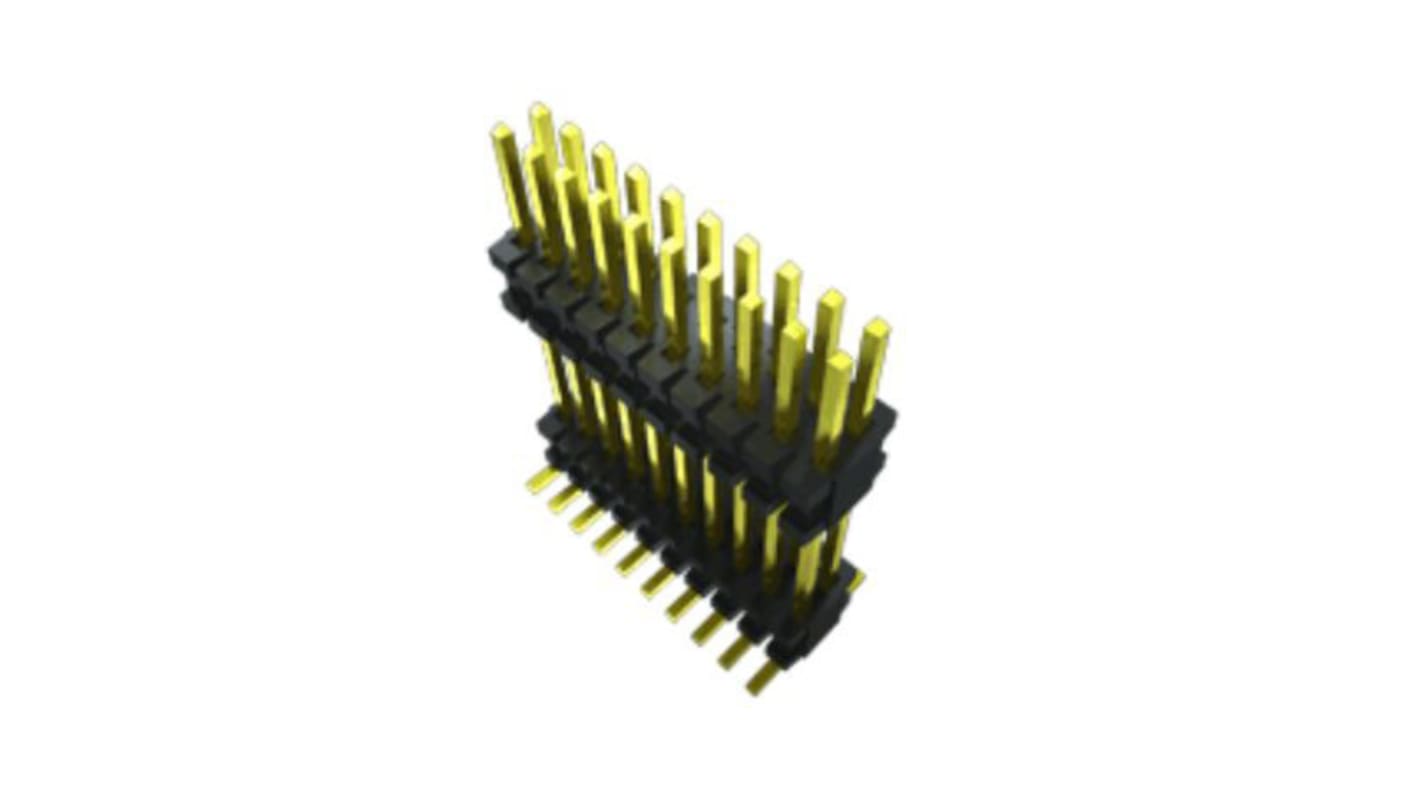 Samtec FW Series Straight Pin Header, 50 Contact(s), 1.27mm Pitch, 2 Row(s), Unshrouded