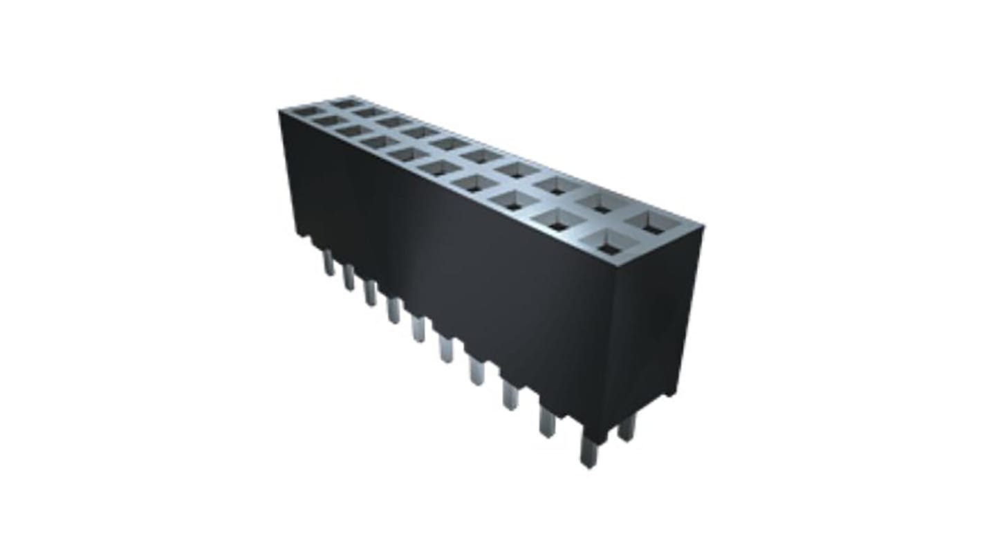Samtec SQW Series Straight Surface Mount PCB Socket, 16-Contact, 2-Row, 2mm Pitch, Solder Termination