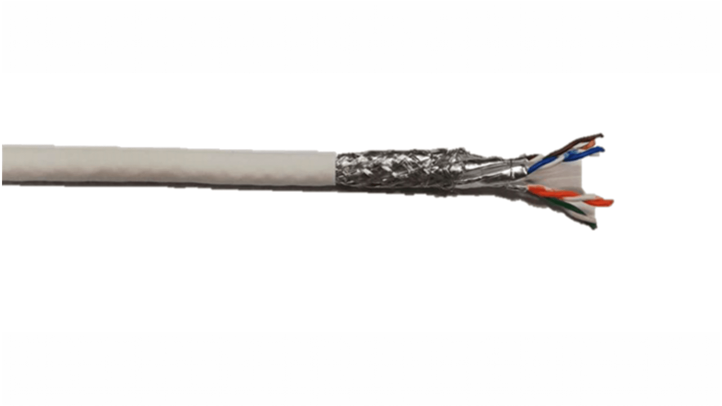 Kabel Ethernet Cat8 długość 50m Niezakończony RS PRO LSZH l. żył: 8