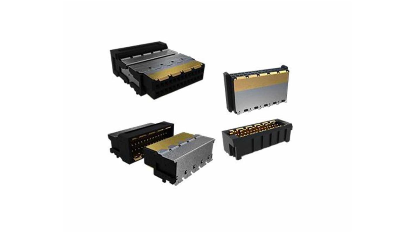 Conector macho para PCB Ángulo de 90° Amphenol Communications Solutions serie Minitek Microspeed de 32 vías, 1 fila,