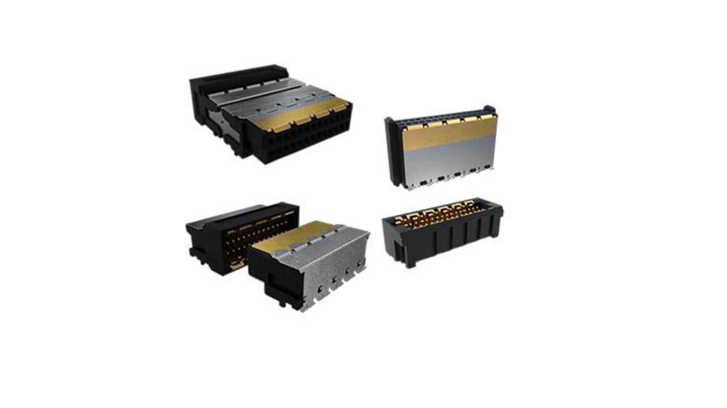 Conector macho para PCB Ángulo de 90° Amphenol Communications Solutions serie Minitek Microspeed de 32 vías, 1 fila,