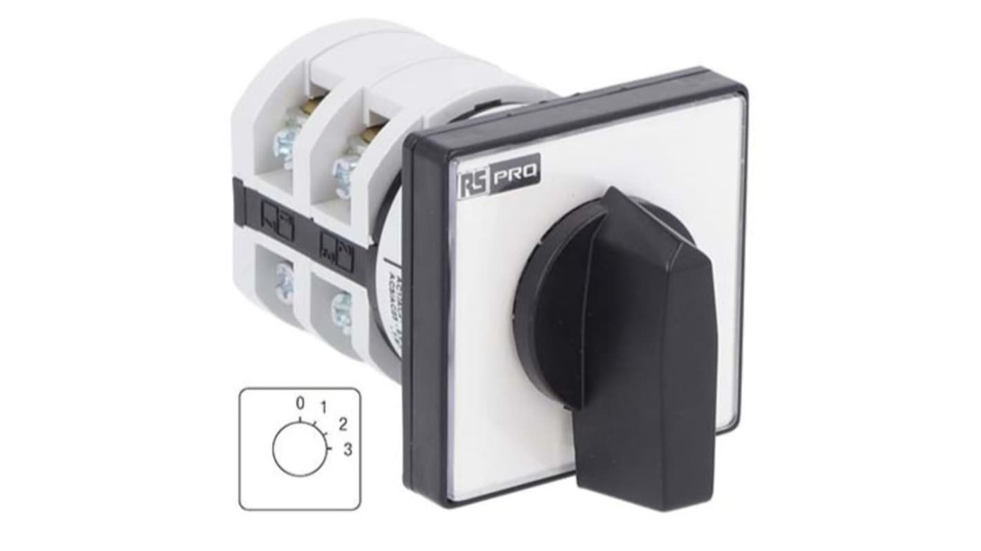 RS PRO, 1P 4 Position Multi Step Cam Switch, 690 V, 20A
