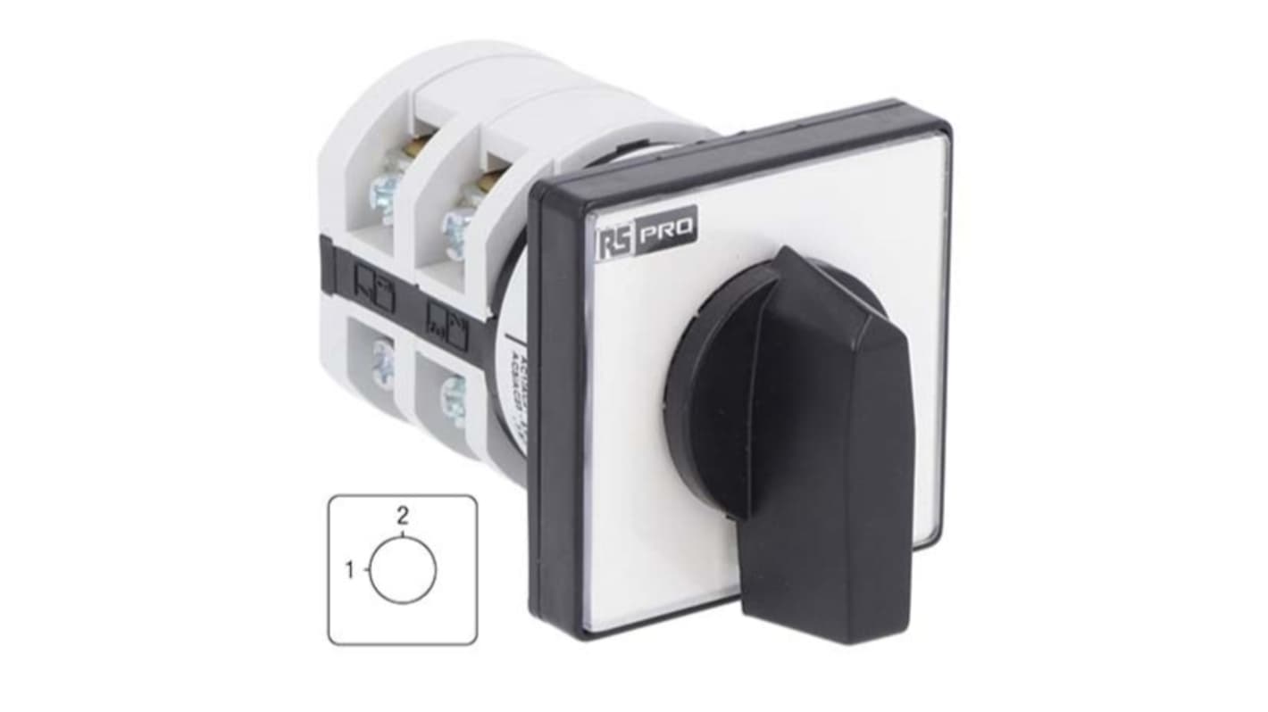 RS PRO, 2P 2 Position Changeover Cam Switch, 690 V, 20A