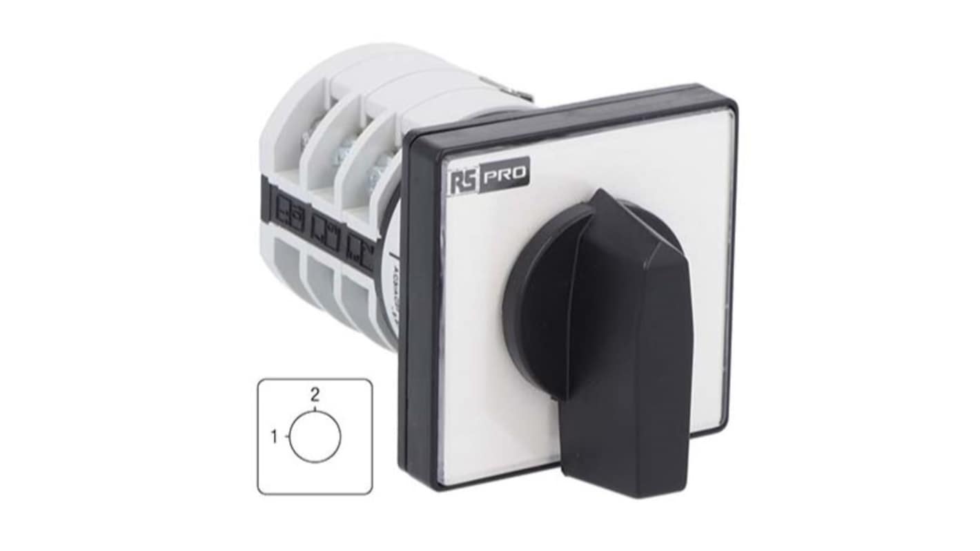 RS PRO, 3P 2 Position Changeover Cam Switch, 690 V, 20A