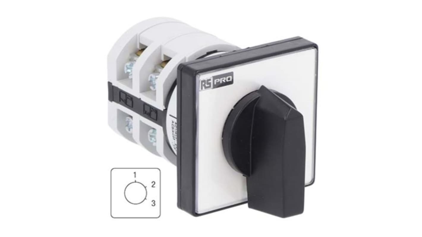 RS PRO, 1P 3 Position Multi Step Cam Switch, 20A