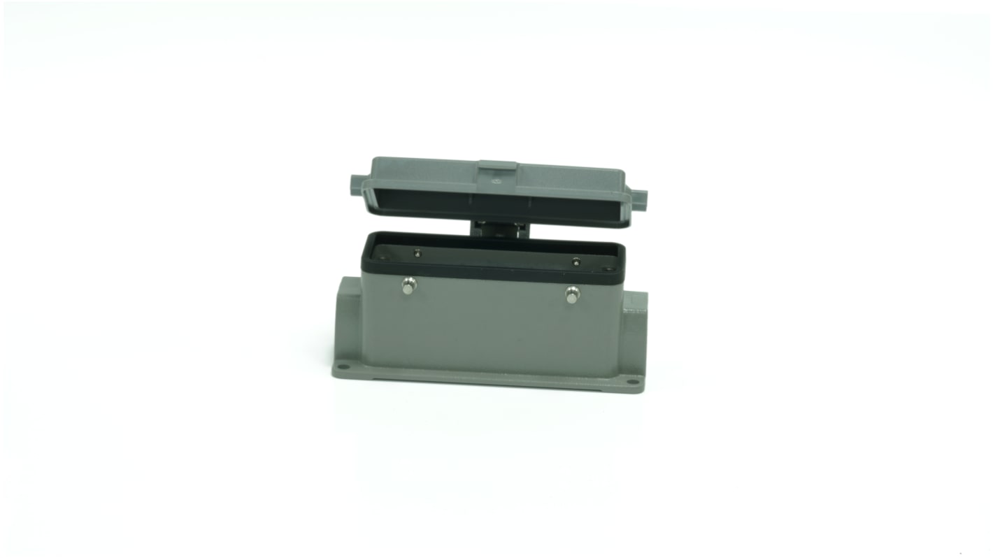 Base para conector industrial con entrada lateral RS PRO, con rosca M25, 4 puntos de bloqueo, para usar con Encastres
