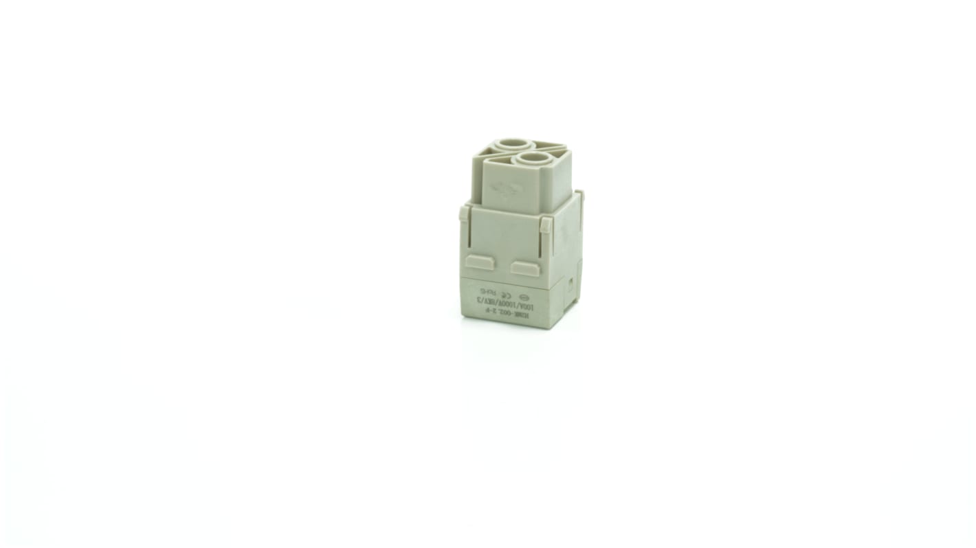 RS PRO Heavy Duty Power Connector Insert, 100A, Female, 2 Contacts