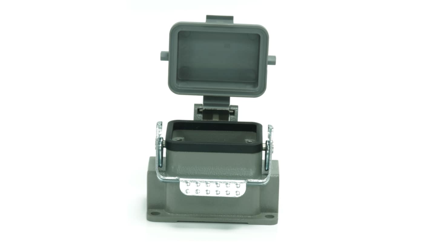 Base para conector industrial con entrada lateral RS PRO tamaño RS-H6B, con rosca M20, 1 palanca, para usar con