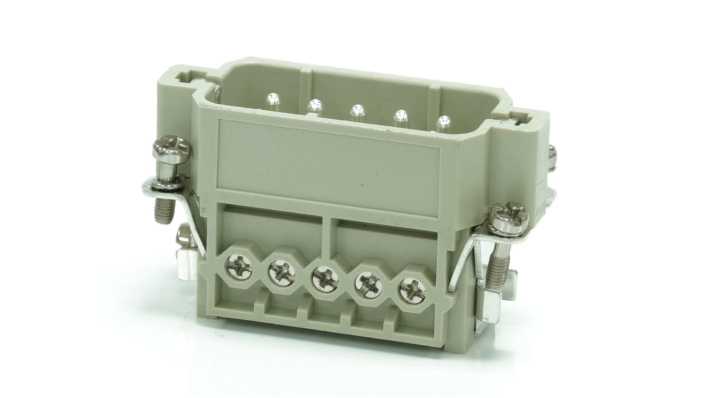 RS PRO Heavy Duty Power Connector Insert, 16A, Male, 10 Contacts