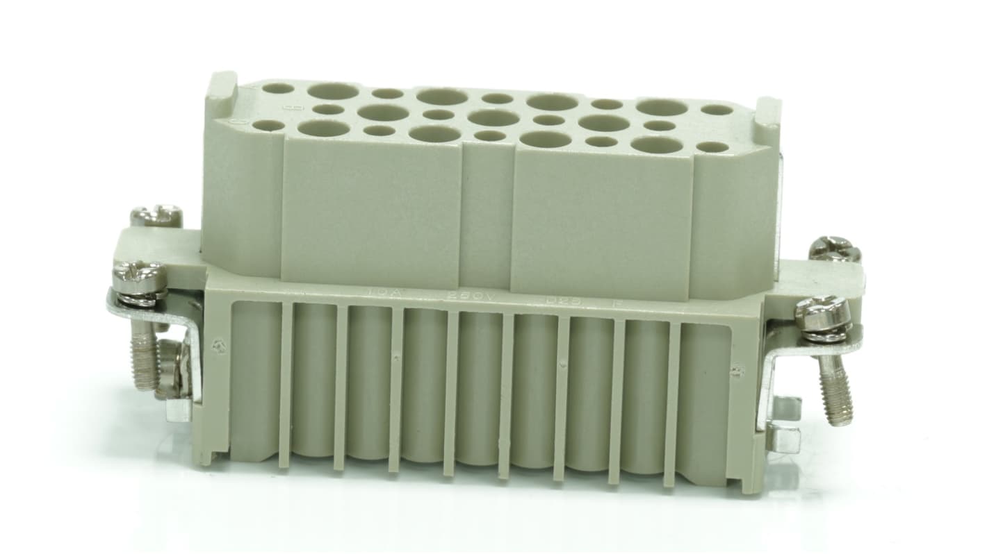 RS PRO Heavy Duty Power Connector Insert, 10A, Female, 25 Contacts