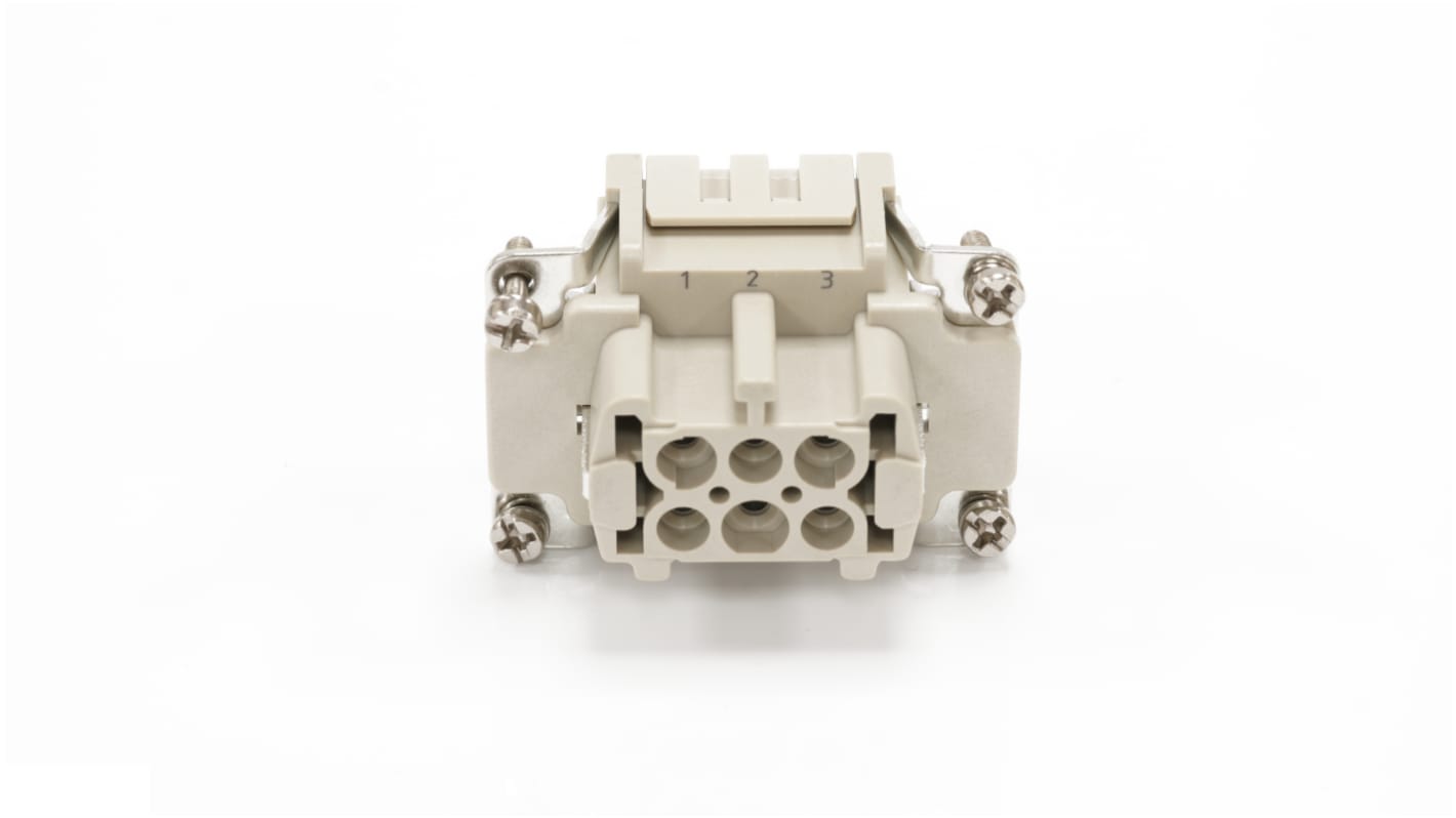 Inserto de conector de potencia RS PRO Hembra, configuración 6, para usar con Conectores de alimentación de altas