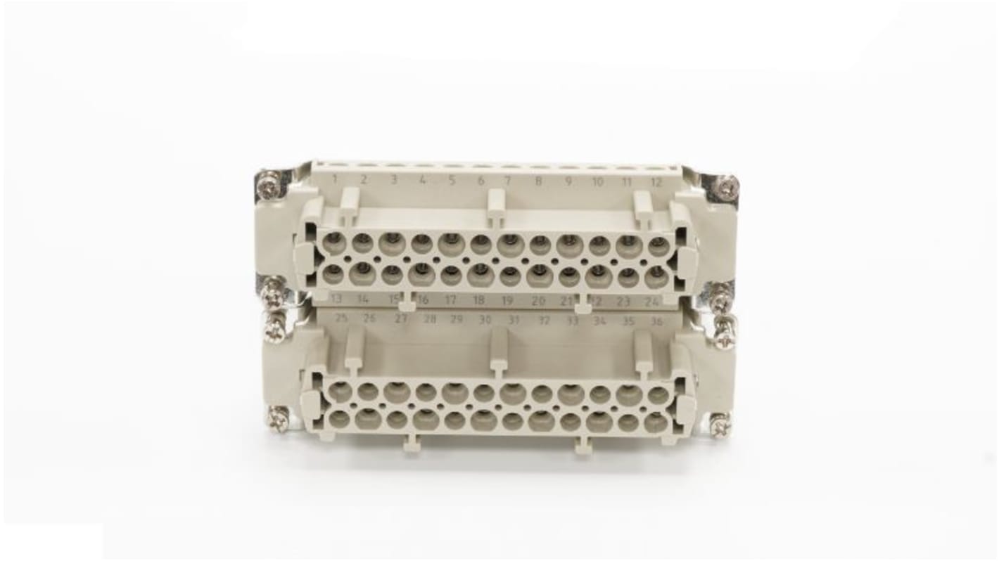 RS PRO Heavy Duty Power Connector Insert, 16A, Female, 48 Contacts