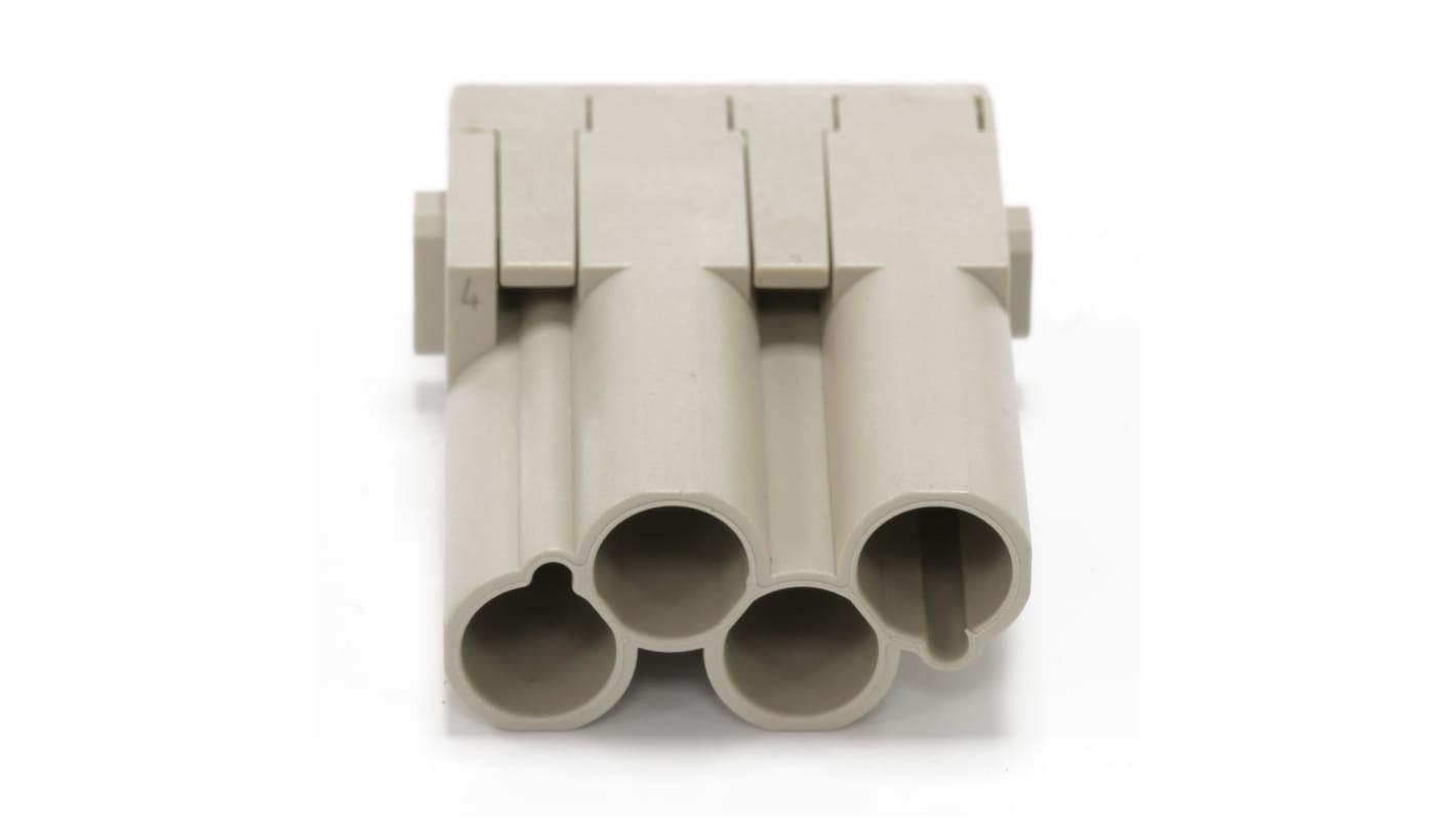 RS PRO Heavy Duty Power Connector Insert, 40A, Male, 4 Contacts