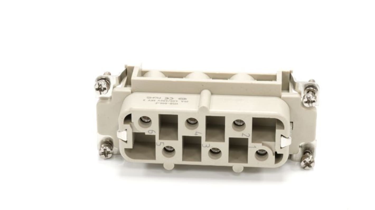 Inserto de conector de potencia RS PRO Hembra, configuración 6, para usar con Conectores de alimentación de altas