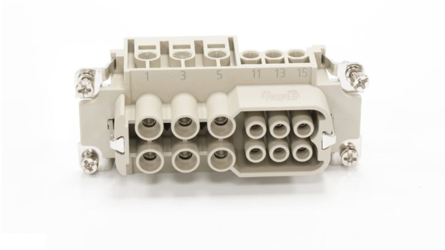 Inserto de conector de potencia RS PRO Hembra, configuración 6+6, para usar con Conectores de alimentación de altas