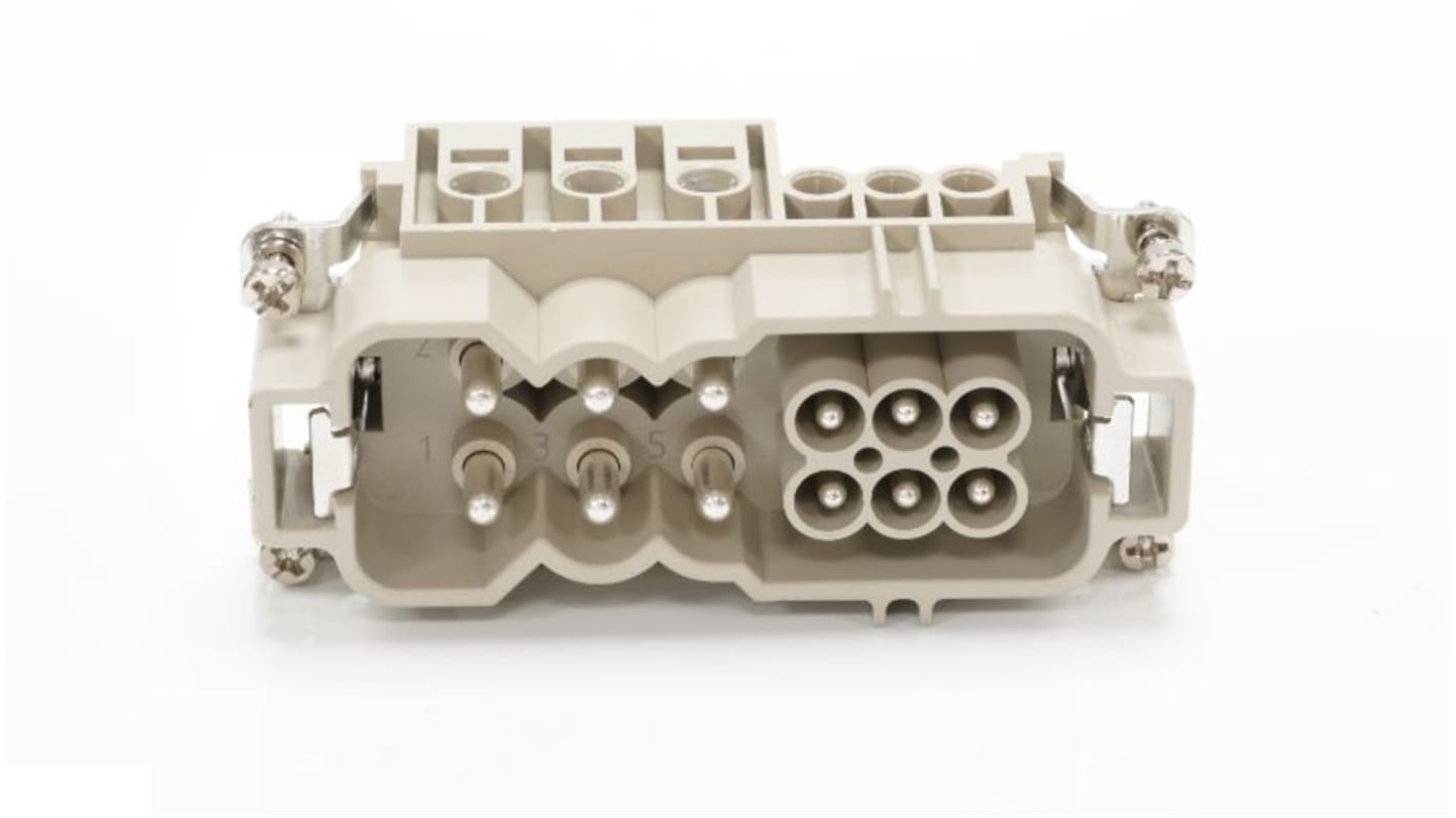 Inserto de conector de potencia RS PRO Macho, configuración 6+6, para usar con Conectores de alimentación de altas