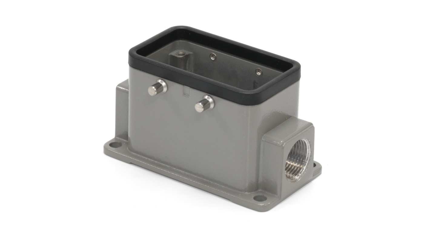 RS PRO Heavy Duty Power Connector Housing, PG16 x 2 Thread, Side Entry