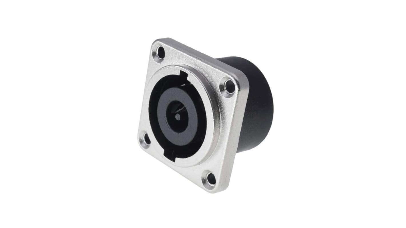 RS PRO Panel Mount Loudspeaker Connector Plug, 8 Way, 30ABlack, Silver, Solder Termination