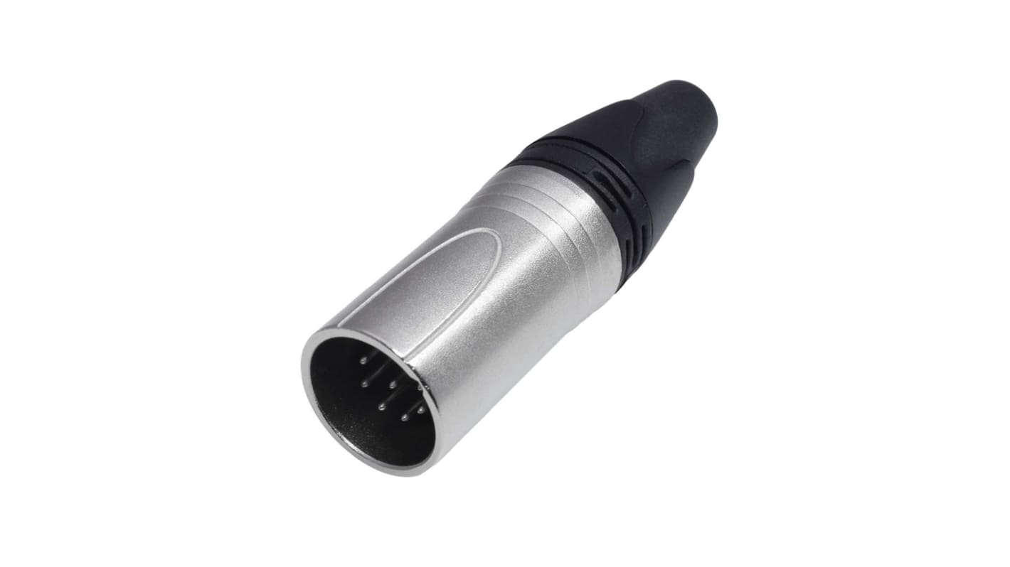 RS PRO Cable Mount XLR Connector, Male, 75 V, 7 Way, Silver Plating