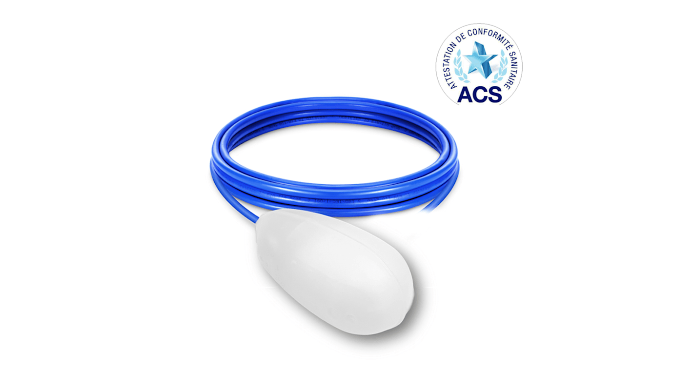 ATMI Cable Mount Copolymer Polypropylene Float Switch, Float, 10m Cable, SPDT, 250V ac Max, 125V dc Max