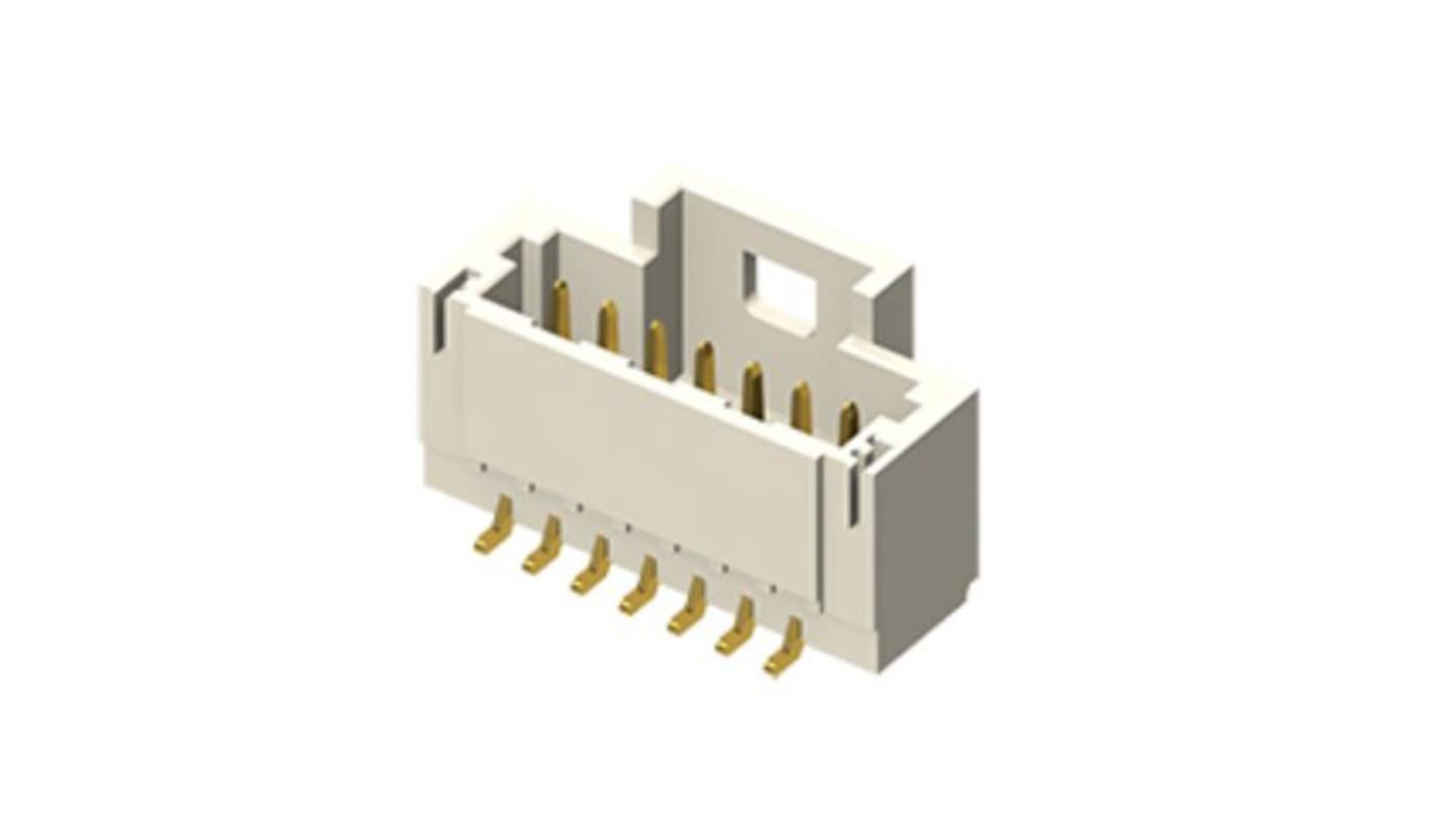 Conector macho para PCB Ángulo de 90° Samtec serie T1M de 4 vías, 1 fila, paso 1.0mm