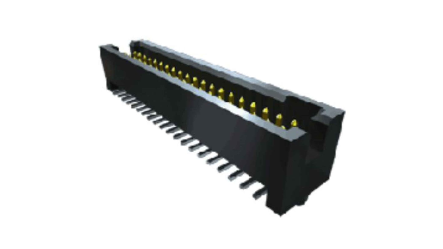 Samtec TFM Series Right Angle PCB Header, 10 Contact(s), 1.27mm Pitch, 2 Row(s), Shrouded