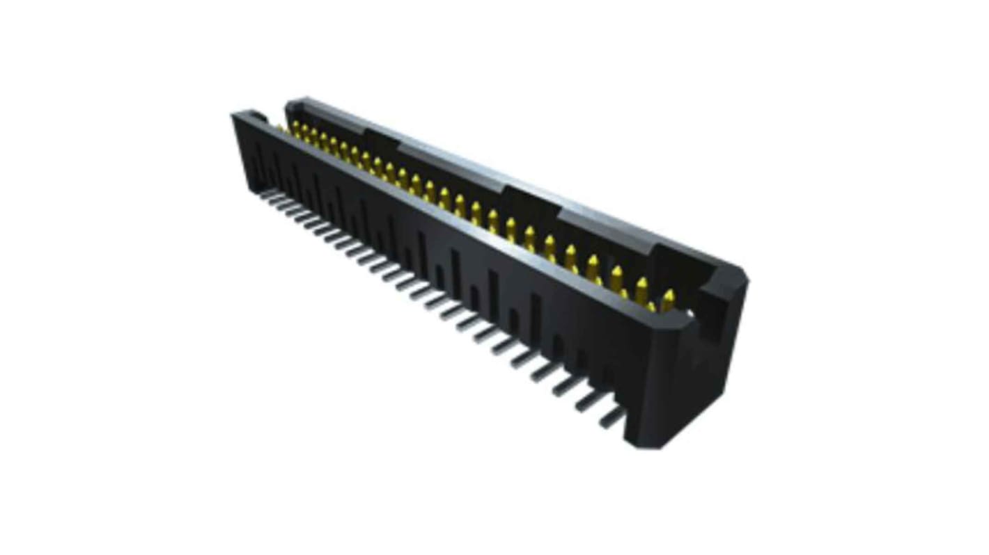 Samtec TFML Series Right Angle PCB Header, 80 Contact(s), 1.27mm Pitch, 2 Row(s), Shrouded