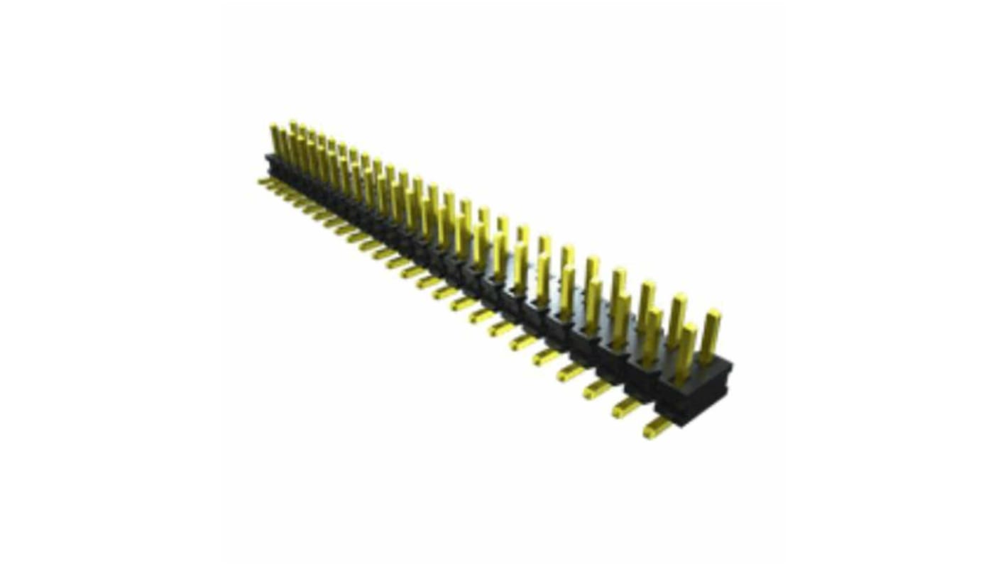 Samtec TMMH Series Straight Pin Header, 8 Contact(s), 2.0mm Pitch, 2 Row(s), Unshrouded