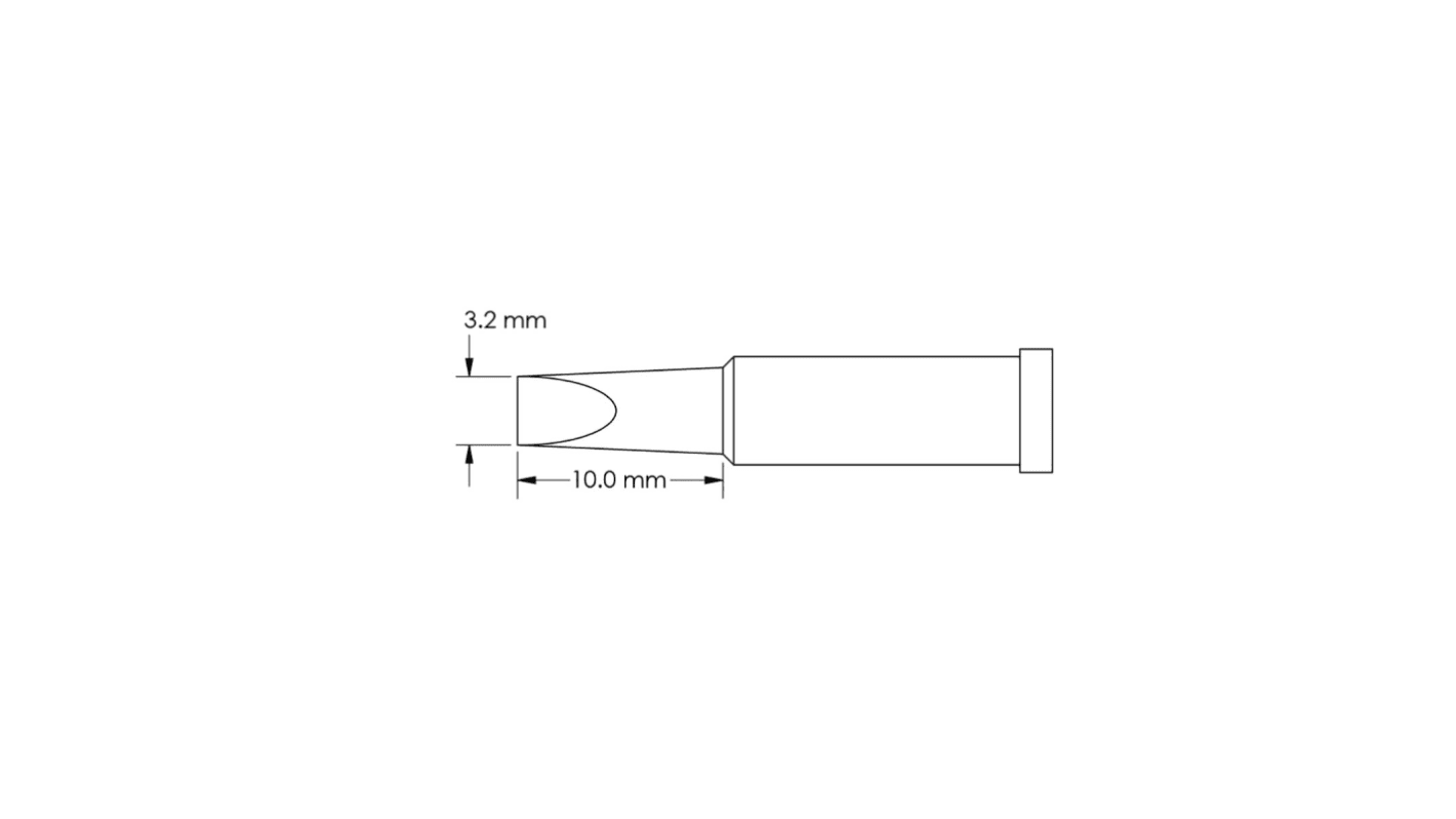 Metcal / GT4-CH0032S Lötspitze 3,2 x 10 mm flach GT4 für Lötkolben