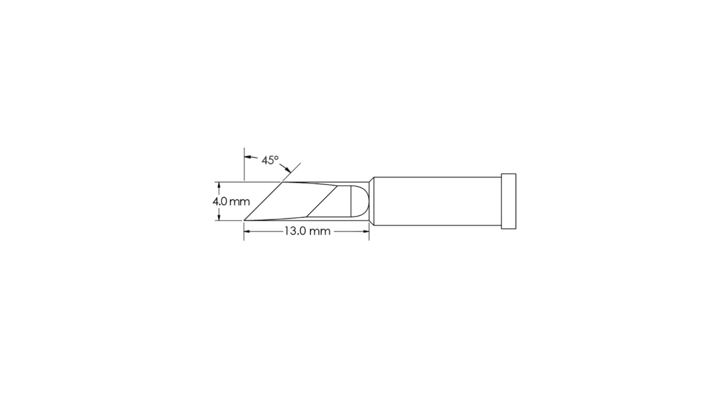 Panne de fer à souder GT4-KN0040P Metcal, Couteau, série GT4, 4 x 13 mm, pour Fer à souder