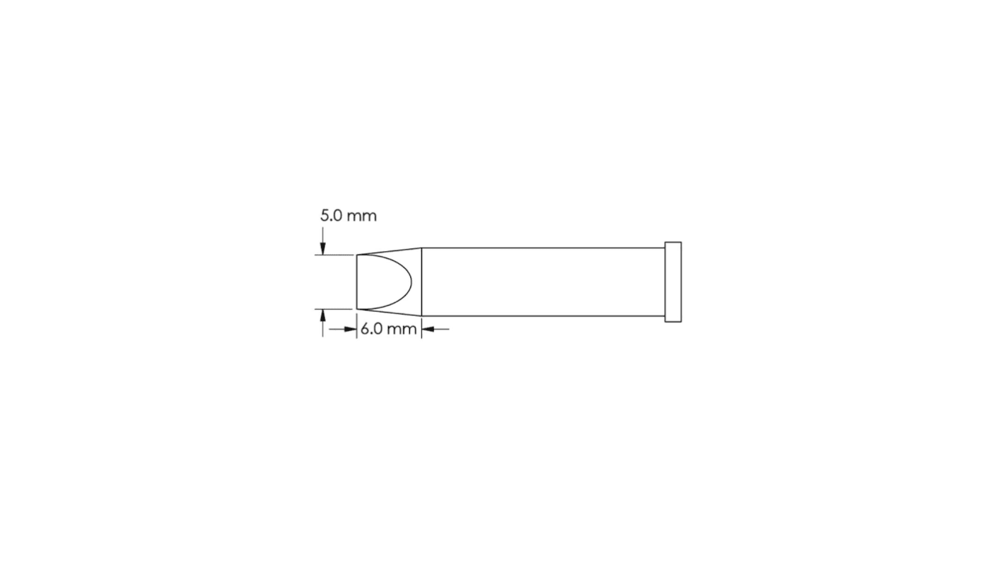 Metcal / GT6-CH0050P Lötspitze 5,0 x 6 mm flach GT6 für Lötkolben