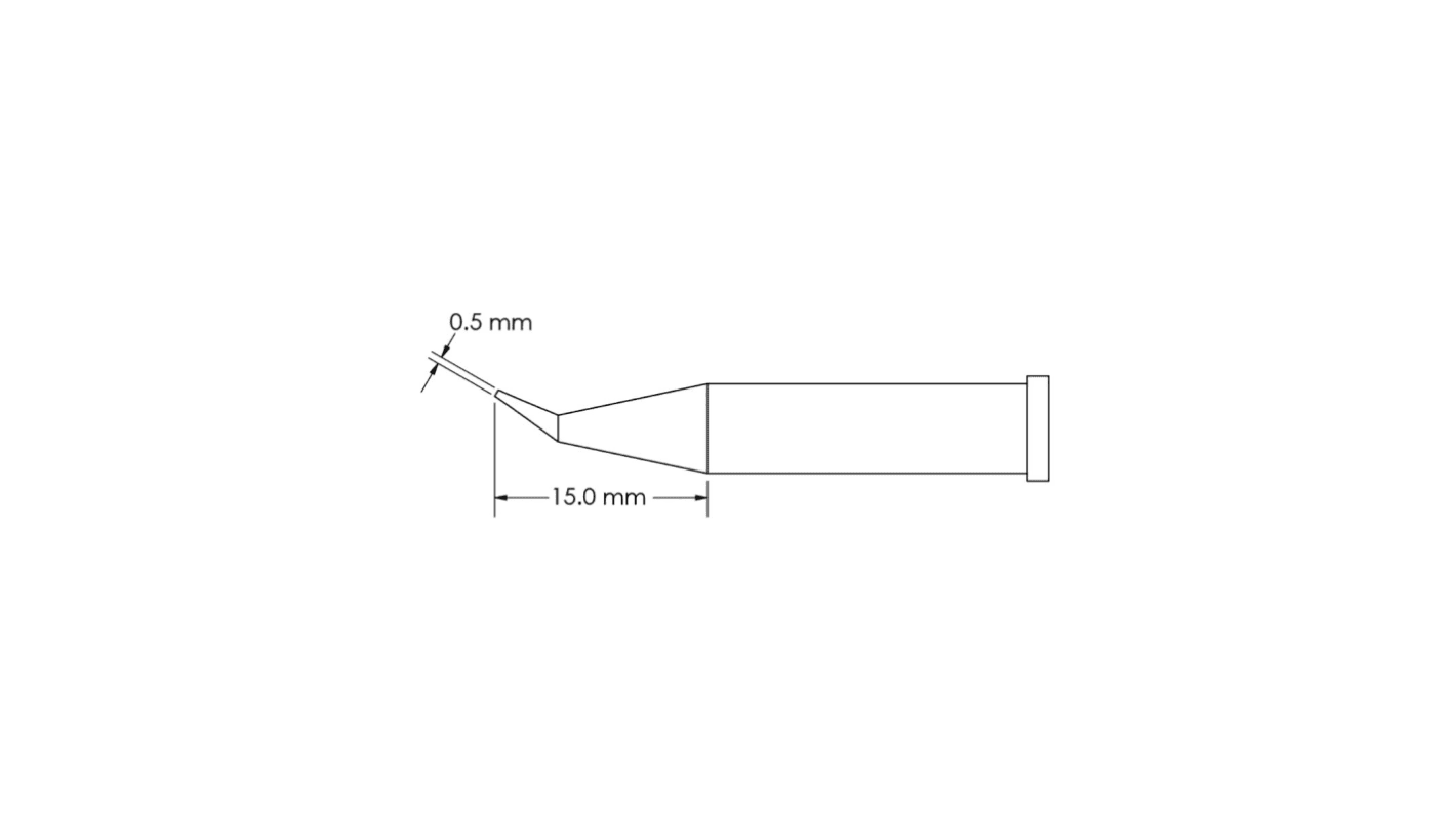 Metcal GT6-CN1505R 0.5 x 15 mm Conical Soldering Iron Tip for use with Soldering Iron
