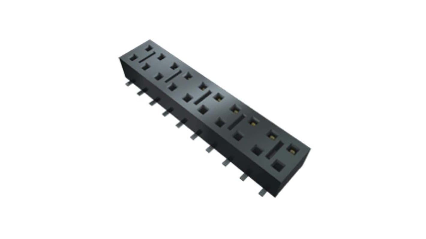 Gniazdo PCB 20 -pinowe 2 -rzędowe raster: 2.54mm Gniazdo Proste SMD