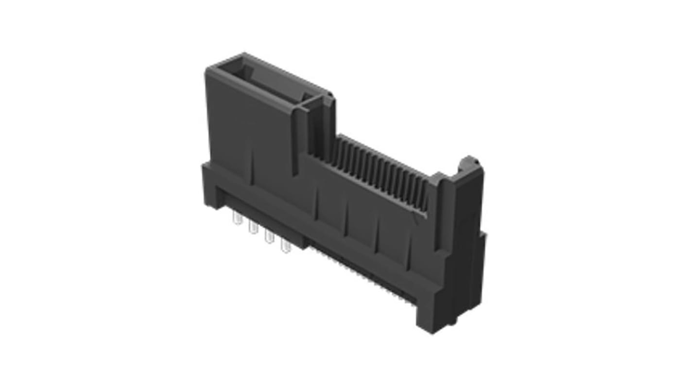 Conector de borde Samtec HSEC8-113-01-L-RA-L2, paso 0.8mm, 26 contactos, 2 filas, Ángulo de 90° , SMT, Hembra, 2.6A