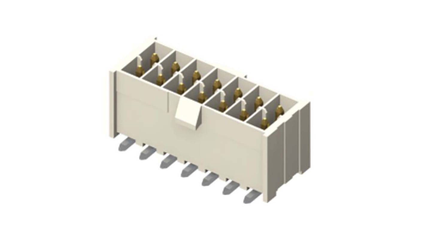 Samtec IPL1 Series Right Angle Through Hole PCB Header, 8 Contact(s), 2.54mm Pitch, 2 Row(s), Shrouded