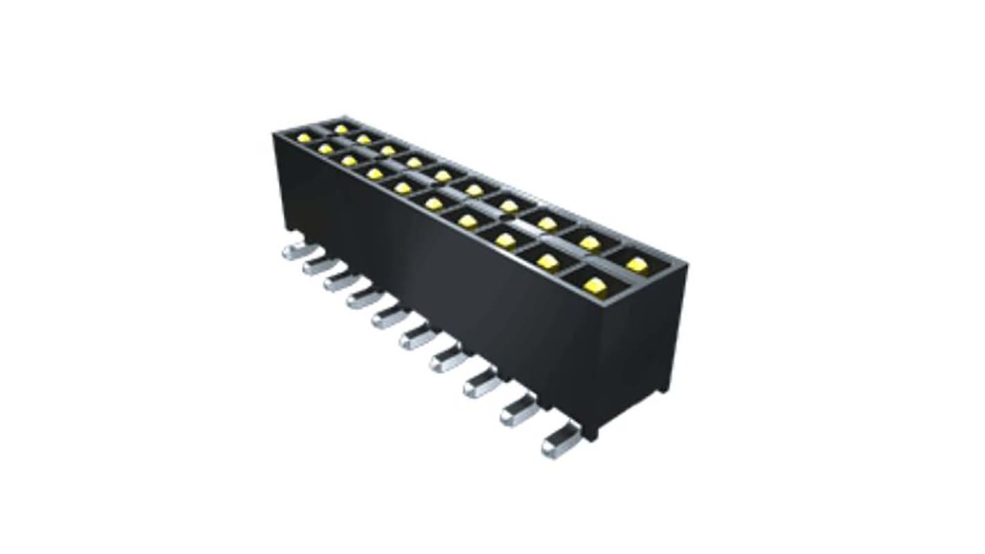 Samtec IPT1 Series Straight Through Hole PCB Header, 40 Contact(s), 2.54mm Pitch, 2 Row(s), Shrouded