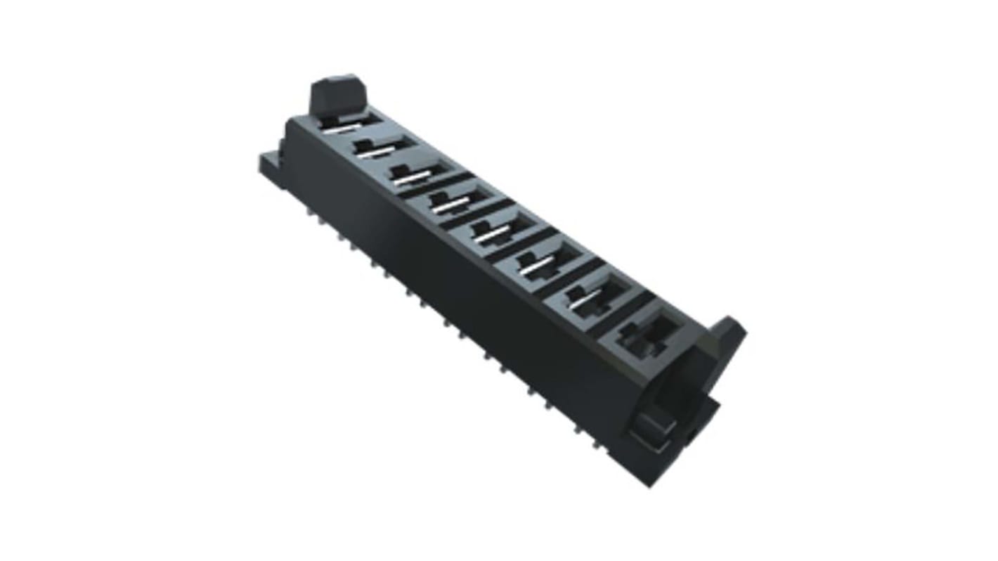 Samtec MPS Series Straight Through Hole Mount PCB Socket, 8-Contact, 1-Row, 5mm Pitch, Solder Termination