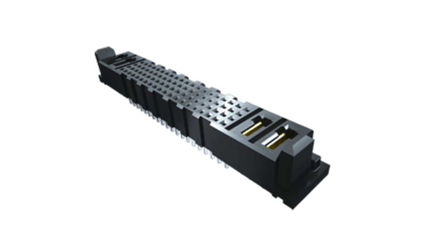 Samtec MPSC Series Straight Through Hole Mount PCB Socket, 18-Contact, 4-Row, 5mm Pitch, Solder Termination