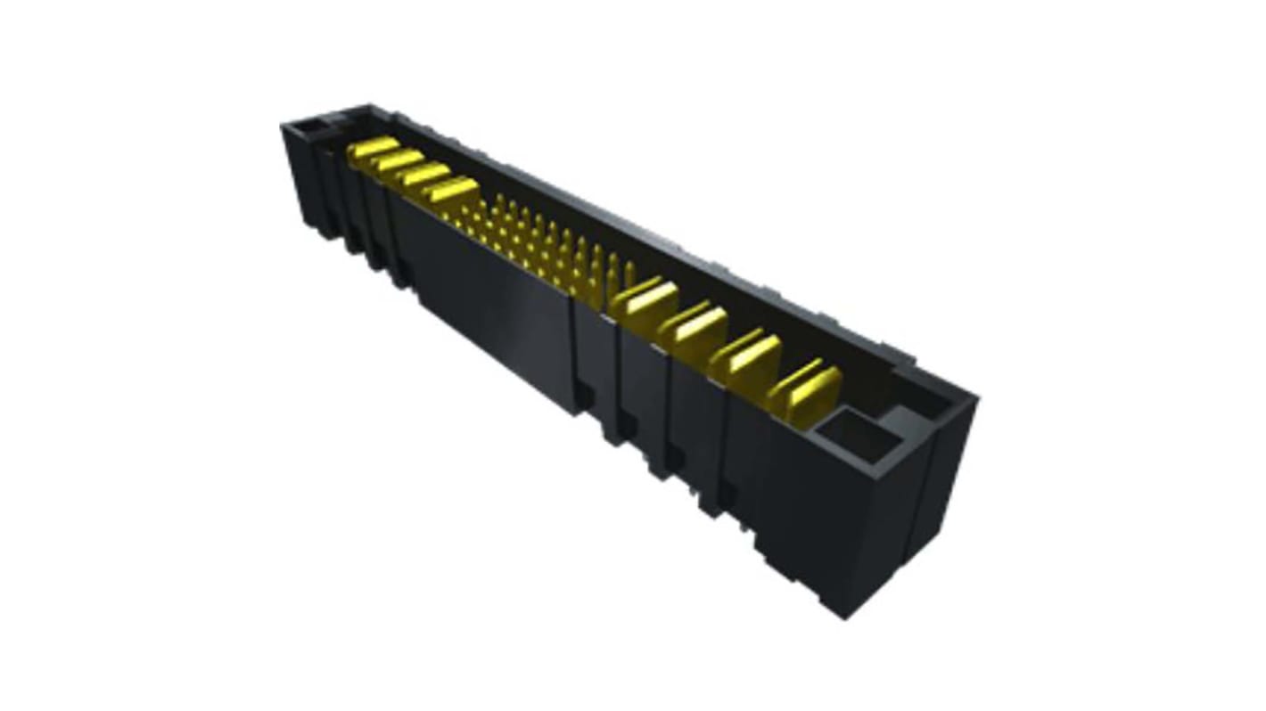 Samtec PETC Series Straight PCB Header, 16 Contact(s), 2.54mm Pitch, 4 Row(s), Shrouded