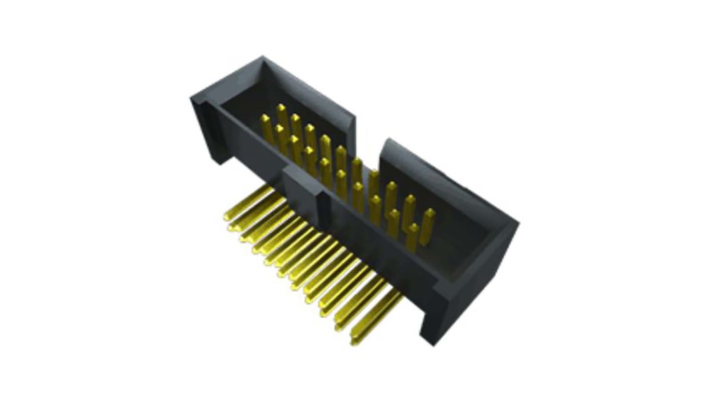 Samtec SHF Series Right Angle PCB Header, 10 Contact(s), 1.27mm Pitch, 2 Row(s), Shrouded