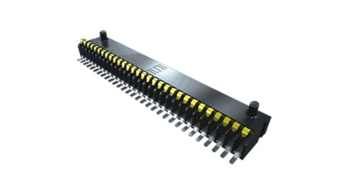 Samtec SIBF Series Right Angle PCB Header, 25 Contact(s), 1.27mm Pitch, 1 Row(s), Shrouded