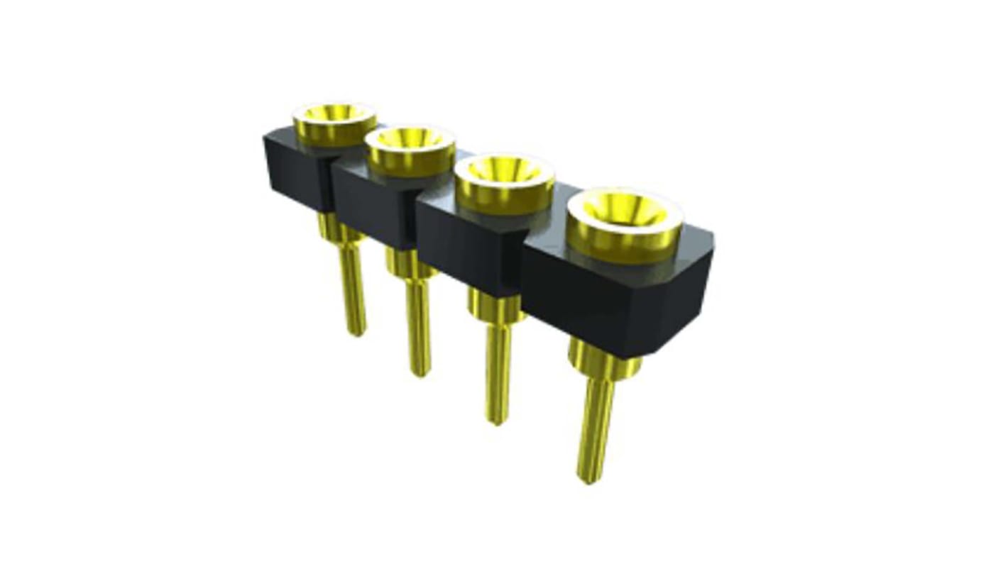 Conector hembra para PCB Samtec serie SL, de 6 vías en 1 fila, paso 2.54mm, Montaje en orificio pasante, para soldar