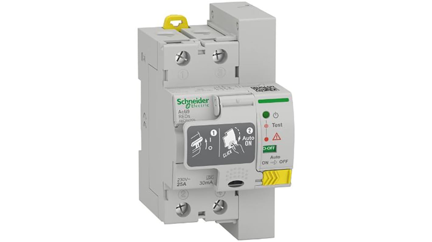RCCB Schneider Electric REDs, 2P, 25A, sensibilità 30mA, Tipo A