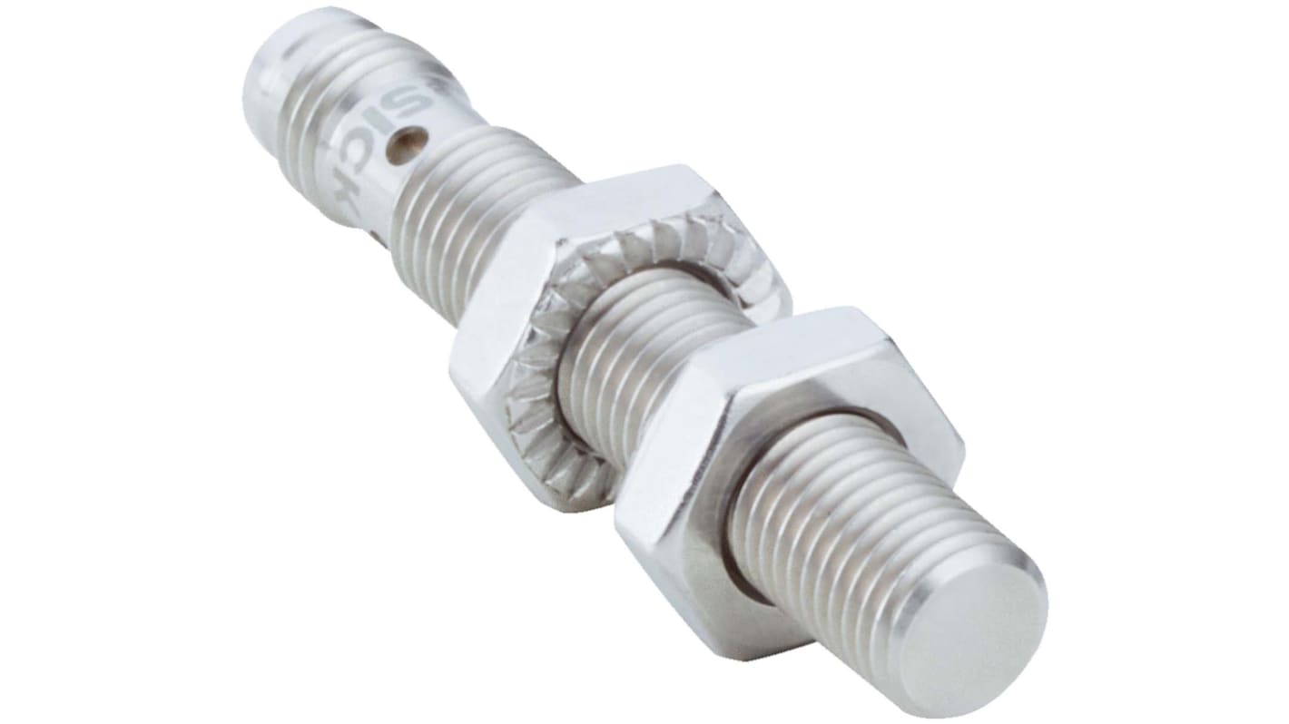 Sick Inductive Barrel-Style Proximity Sensor, M8 x 1, 2 mm Detection, PNP Normally Open Output, 10 → 30 V, IP68,