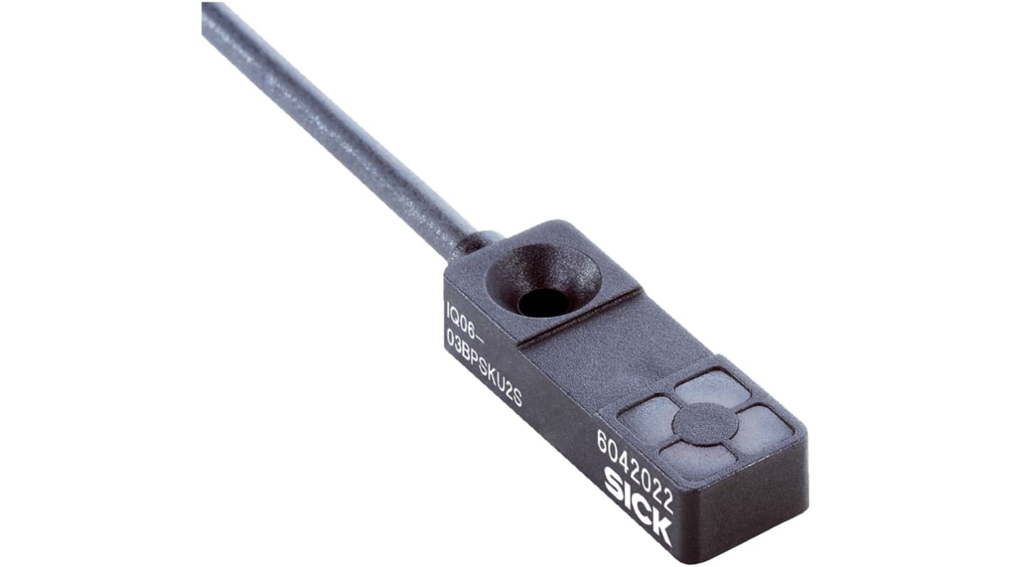 Sensor de proximidad Sick, alcance 3 mm, salida PNP normalmente cerrado, 10 → 30 V., IP67, 1kHz