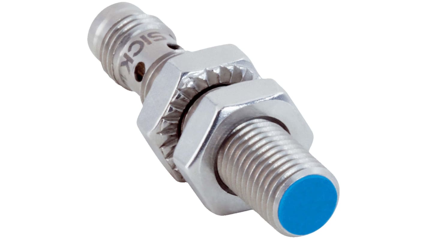 Sick Inductive Barrel-Style Proximity Sensor, M8 x 1, 2 mm Detection, PNP Normally Closed Output, 10 → 30 V,