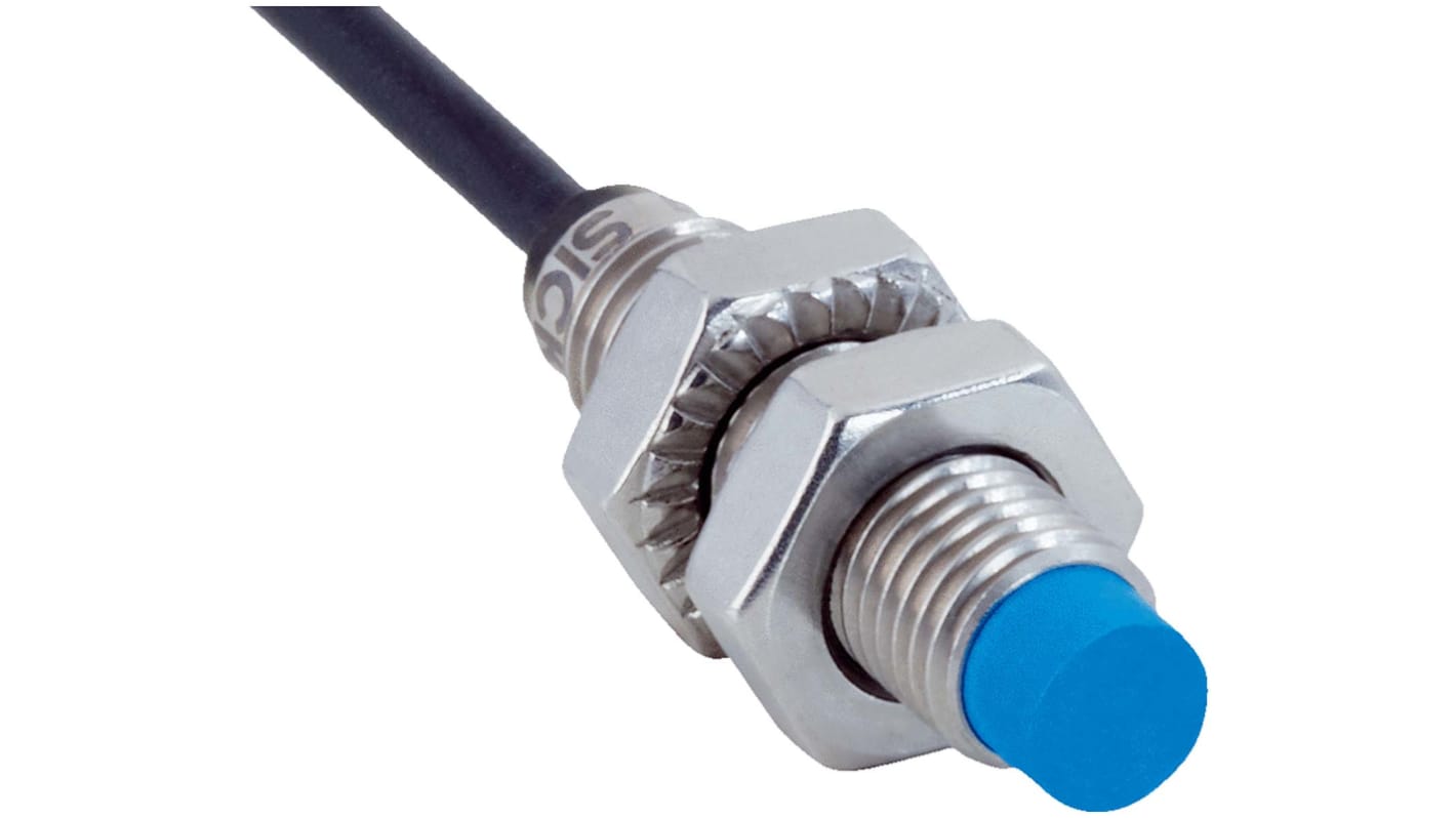 Sick Inductive Barrel-Style Proximity Sensor, M8 x 1, 4 mm Detection, PNP Normally Open Output, 10 → 30 V, IP68,