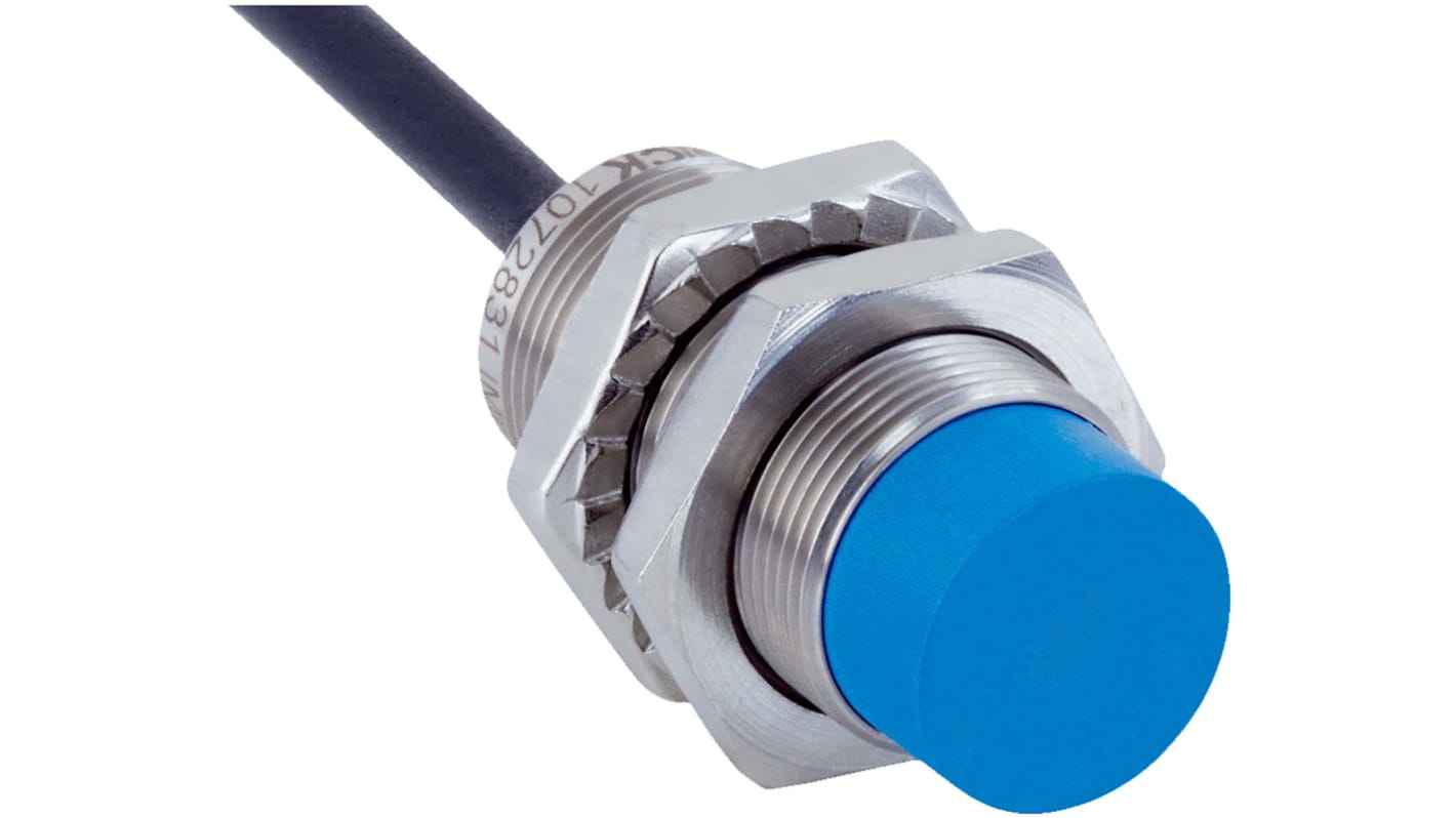Sick Inductive Barrel-Style Proximity Sensor, M18 x 1, 12 mm Detection, PNP Normally Open Output, 10 → 30 V,